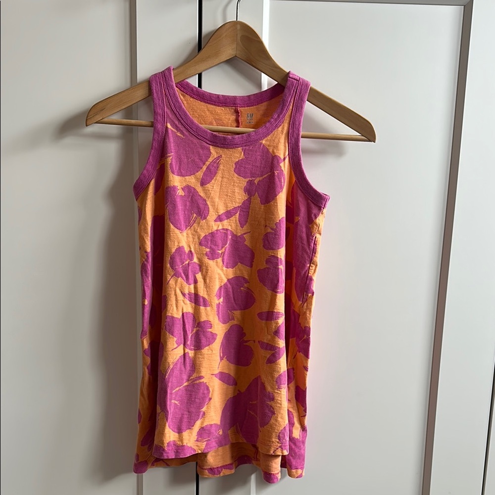 GAP Kids Girls Pink and Orange Floral beach cover up